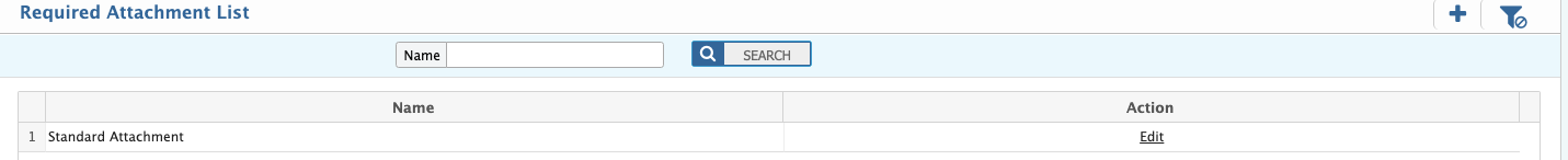 Required Attachment List
